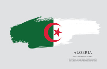 Flag of Algeria, vector illustration 