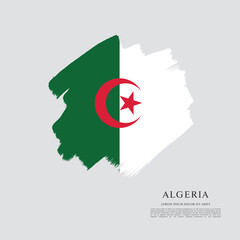 Flag of Algeria, vector illustration 