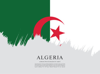 Flag of Algeria, vector illustration 