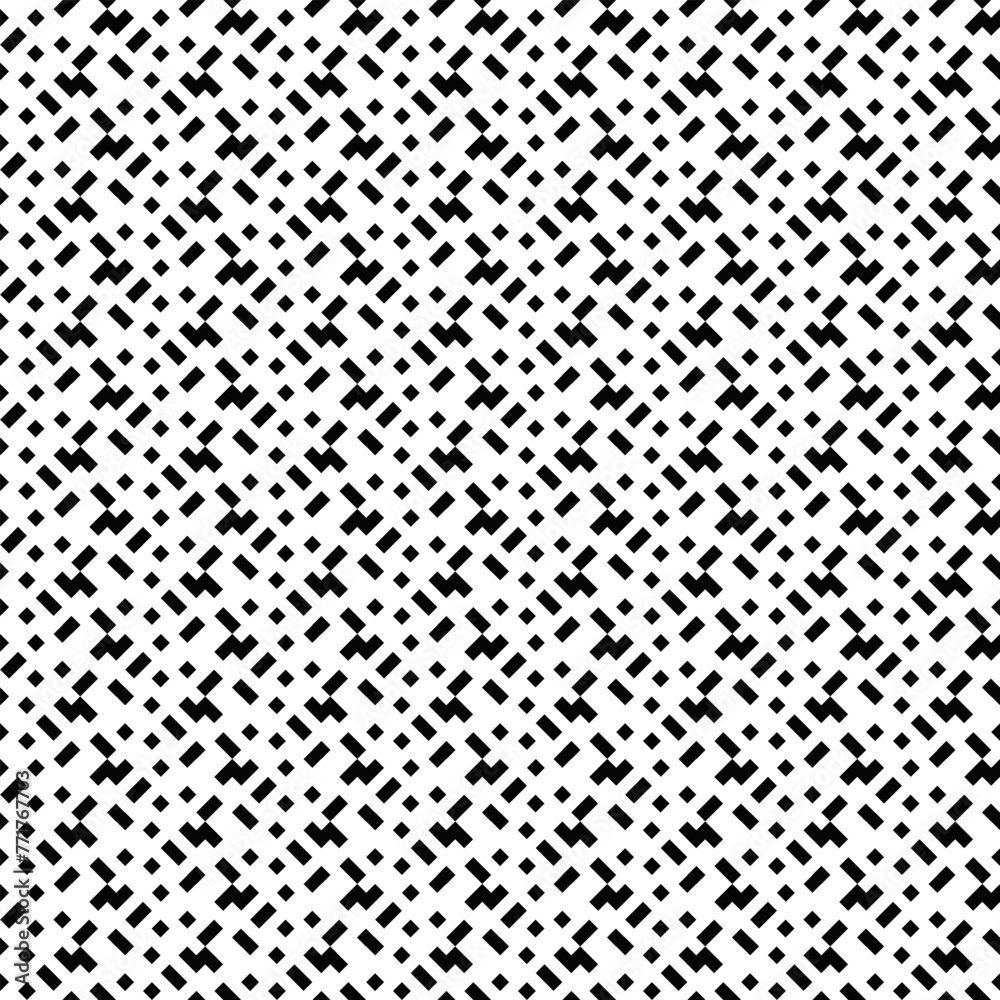 Poster Random diagonal pattern background - monochrome repetitive repeating abstract vector graphic design