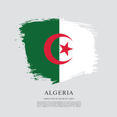 Flag of Algeria, vector illustration 