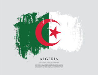 Flag of Algeria, vector illustration 
