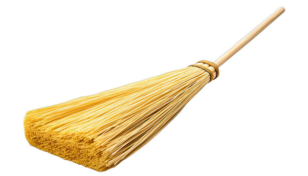 Broom isolated in no background. Clipping path included for easy extraction.