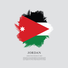 Obraz na płótnie Canvas Flag of Jordan, vector illustration 