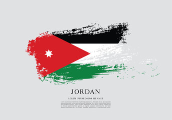 Flag of Jordan, vector illustration 