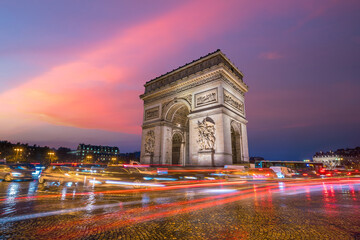 Arc de Triumph in Paris, France - obrazy, fototapety, plakaty