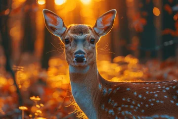 Foto op Canvas deer in the forest © Raphael Monteiro