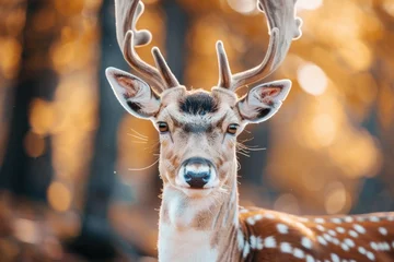 Plaid avec motif Antilope deer in the forest