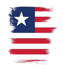 Obraz na płótnie Canvas Flag of Liberia, vector illustration 