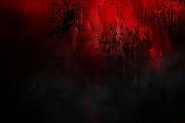 Dark black and red gradient background with grungy texture, abstract shining light design