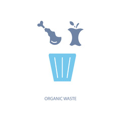 organic waste concept line icon. Simple element illustration. organic waste concept outline symbol design.