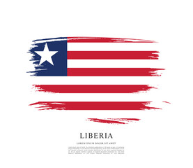 Flag of Liberia, vector illustration 