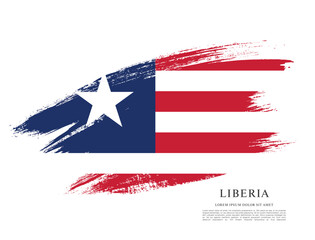 Obraz na płótnie Canvas Flag of Liberia, vector illustration 