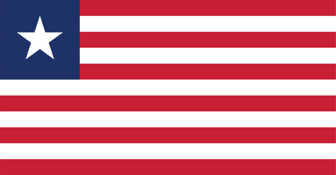 Flag of Liberia, vector illustration 