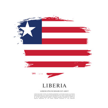 Flag of Liberia, vector illustration 