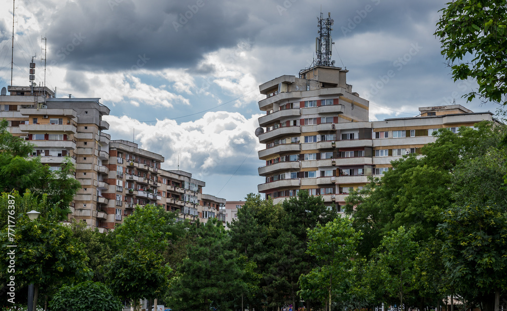 Canvas Prints Residential building from Ceausescu era in Alba Iulia, Romania