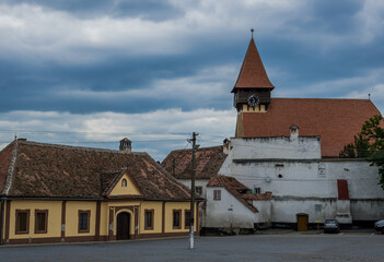 Evangelical fortified church in Miercurea Sibiului town, Sibiu County, Romania