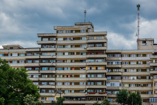 Residential building from Ceausescu era in Alba Iulia city, Romania