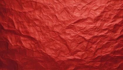 Tapeta, tło z motywem pogniecionego czerwonego papieru. Generative AI - obrazy, fototapety, plakaty