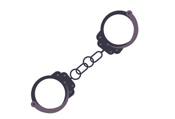 Handcuffs icon, is a vector illustration, very simple and minimalistic. With this Handcuffs icon you can use it for various needs. Whether for promotional needs or visual punishment design cuffs - obrazy, fototapety, plakaty