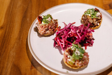 Sopes de carne molida 