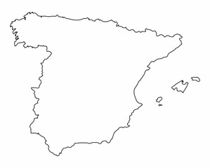Spain map outline