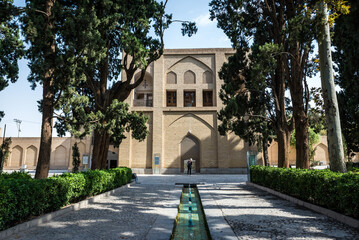 Entrance building of Fin Garden, historical Persian garden in Kashan city, Iran