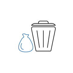 waste concept line icon. Simple element illustration. waste concept outline symbol design.
