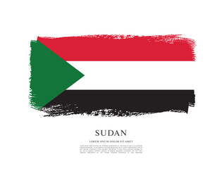 Flag of Sudan, vector illustration 