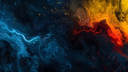 Celestial Chromatics: Dynamic Multicolored Composition
