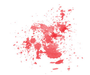 Red watercolor vector stains; background for texts