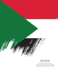 Flag of Sudan, vector illustration 