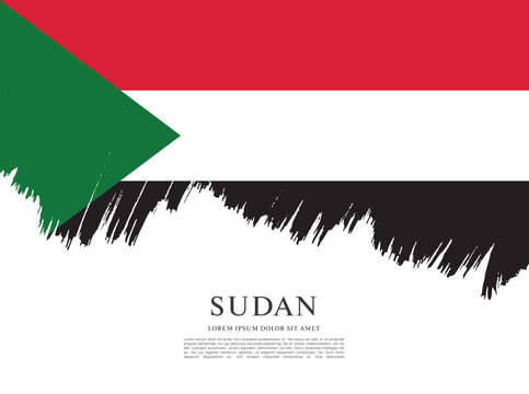 Flag of Sudan, vector illustration 