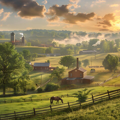 The Serene Landscape of Kentucky: Highlighting Legendary Racehorses, Bourbon Distilleries, and Scenic Waterways