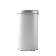 a silver metal tin can on Isolated transparent background png. generated with AI