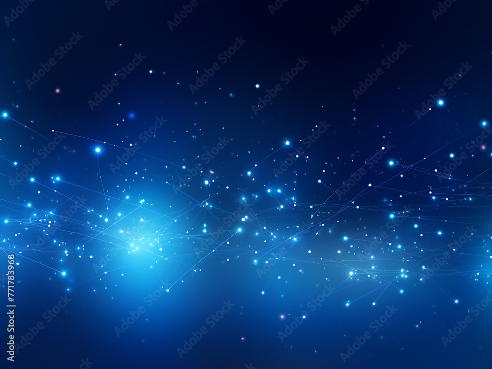 Canvas Prints cosmic rays in mesmerizing blue hues. ai generation.