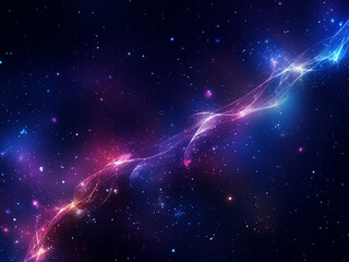 Fototapeta na wymiar A stunning tapestry of galaxies bright in the cosmic expanse. AI Generation.