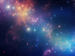 Gaze upon galaxies bright, stars of the grand universe. AI Generation.