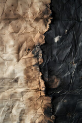 Abstract Burnt Paper Texture with Charred Edges and Gradient Transition