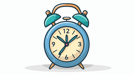 Analog alarm clock icon image flat cartoon vactor i