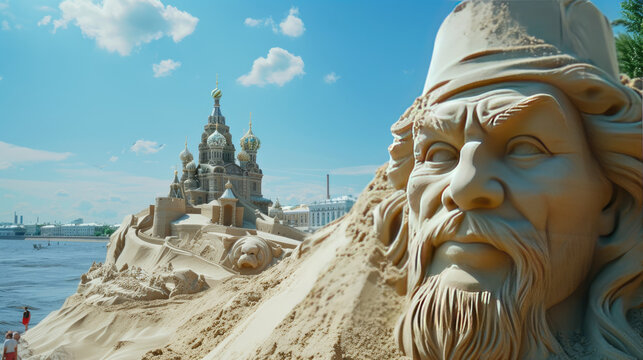 Sand Sculpture Exhibition in Saint Petersburg, Russia (July 3, 2016)