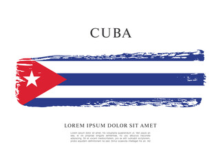 Flag of Cuba, vector illustration 