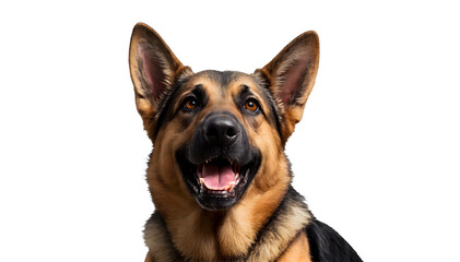cute german sephard dog isolated on transparent background