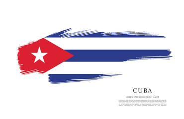 Flag of Cuba, vector illustration 
