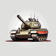 Tank Logo Cartoon Design Very Cool