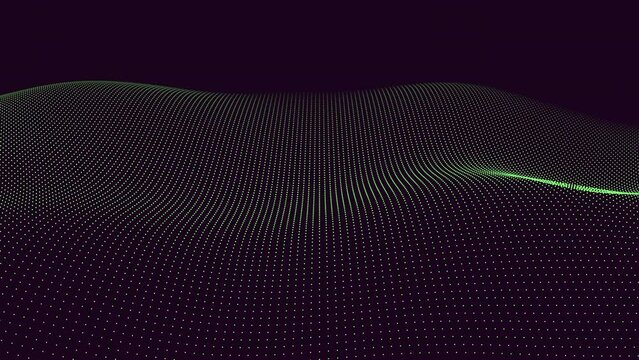 A mesmerizing representation of a 3D wave pattern on a dark background. Zigzag movement and varying lightness create a captivating visual experience