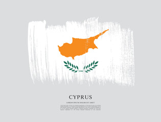 Fototapeta na wymiar Flag of Cyprus, vector illustration 
