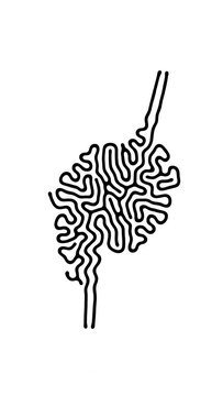 Reaction diffusion organic growing pattern. Cell division science background.