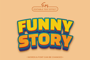 Obraz premium Funny story text effect