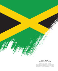 Flag of Jamaica, vector illustration 